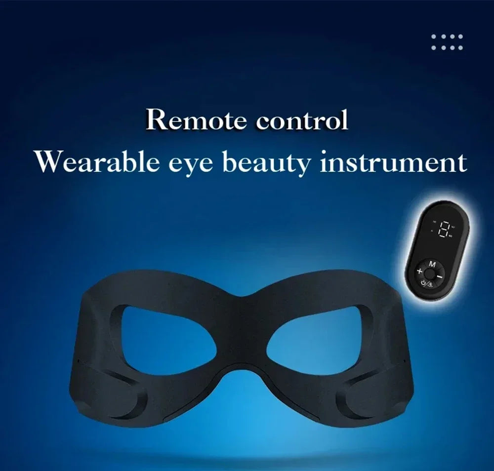 Portable LED Display Eye Massager Dark Circle Removal Massage Anti Wrinkles Facial Eye EMS Heated Massager Silicone Mask Device