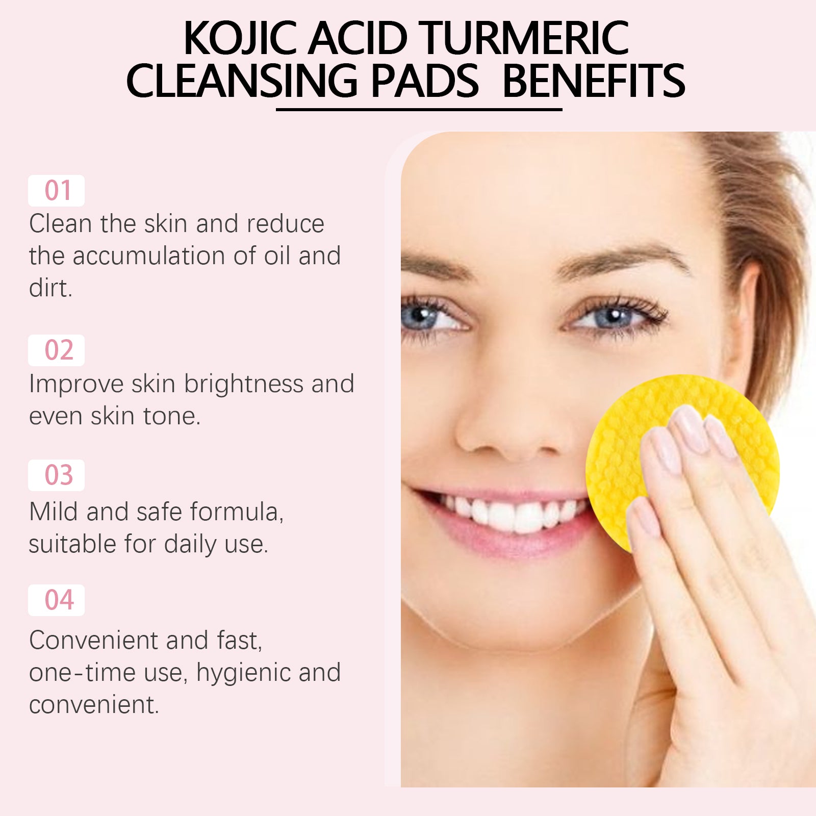 Eelhope Turmeric Cleansing Pad Gently Cleanses Facial Skin And Hydrates And Moisturizes Skin Care Cleansing Pad